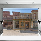 Lofaris Western Vintage Wooden House Architecture Backdrop